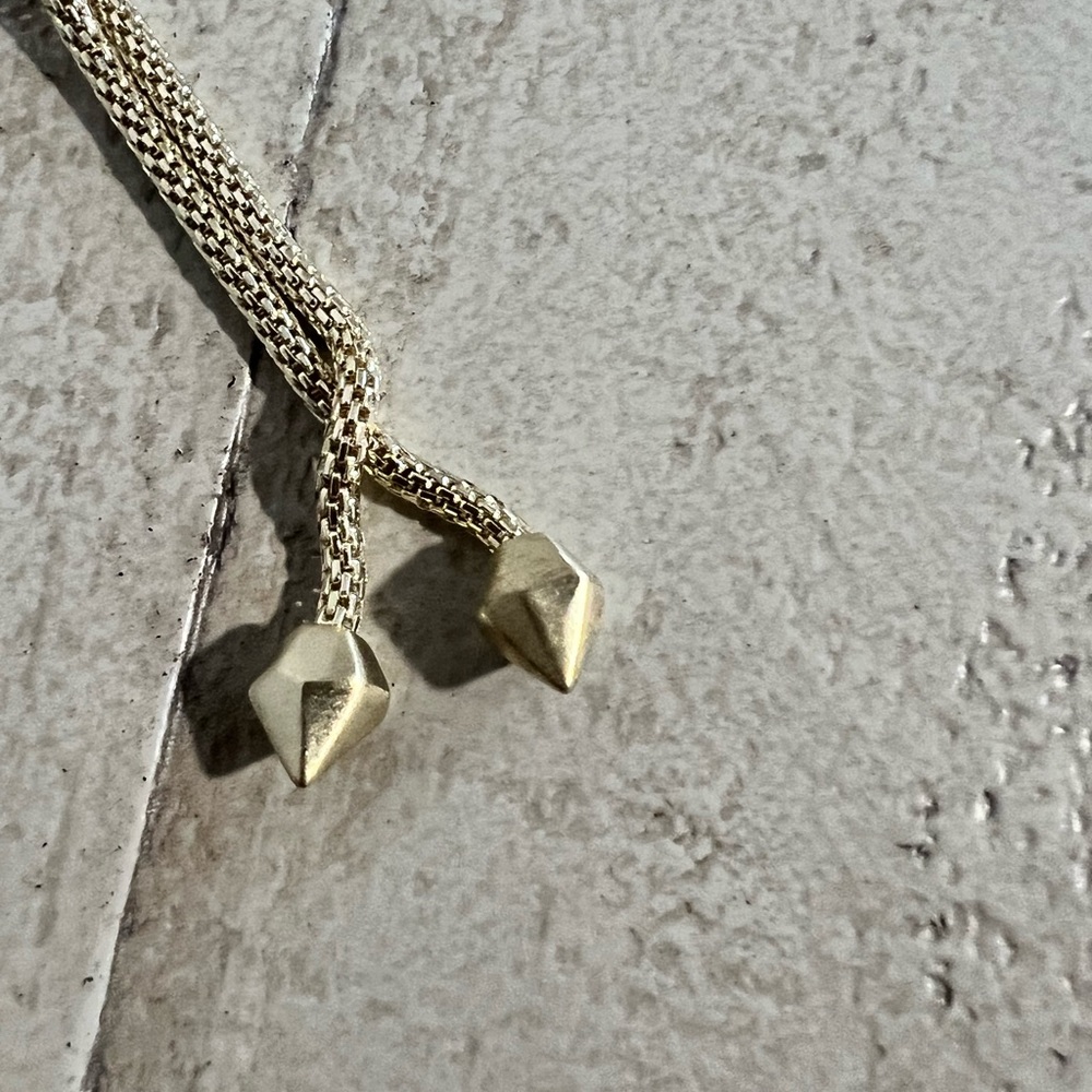 Kendra Scott pink Inez gold adjustable necklace. - Picture 5 of 6